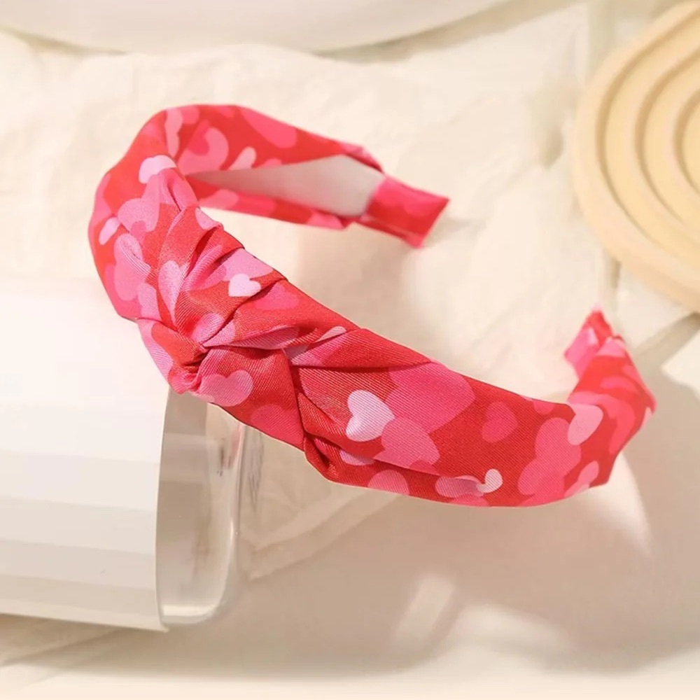 Red & Pink Valentine's Top Knot Headband